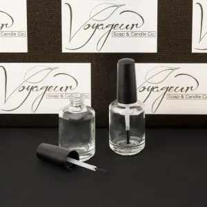 0.5oz Round Nail Polish Bottle with Brush and Black Cap 0.5oz Round Nail Polish Bottle with Brush and Black Cap