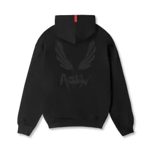0874. Tech-Terry™ Zip Pocket Hoodie  -  Black/Black "Brush Wings/ASRV" 0874. Tech-Terry™ Zip Pocket Hoodie  -  Black/Black "Brush Wings/ASRV"