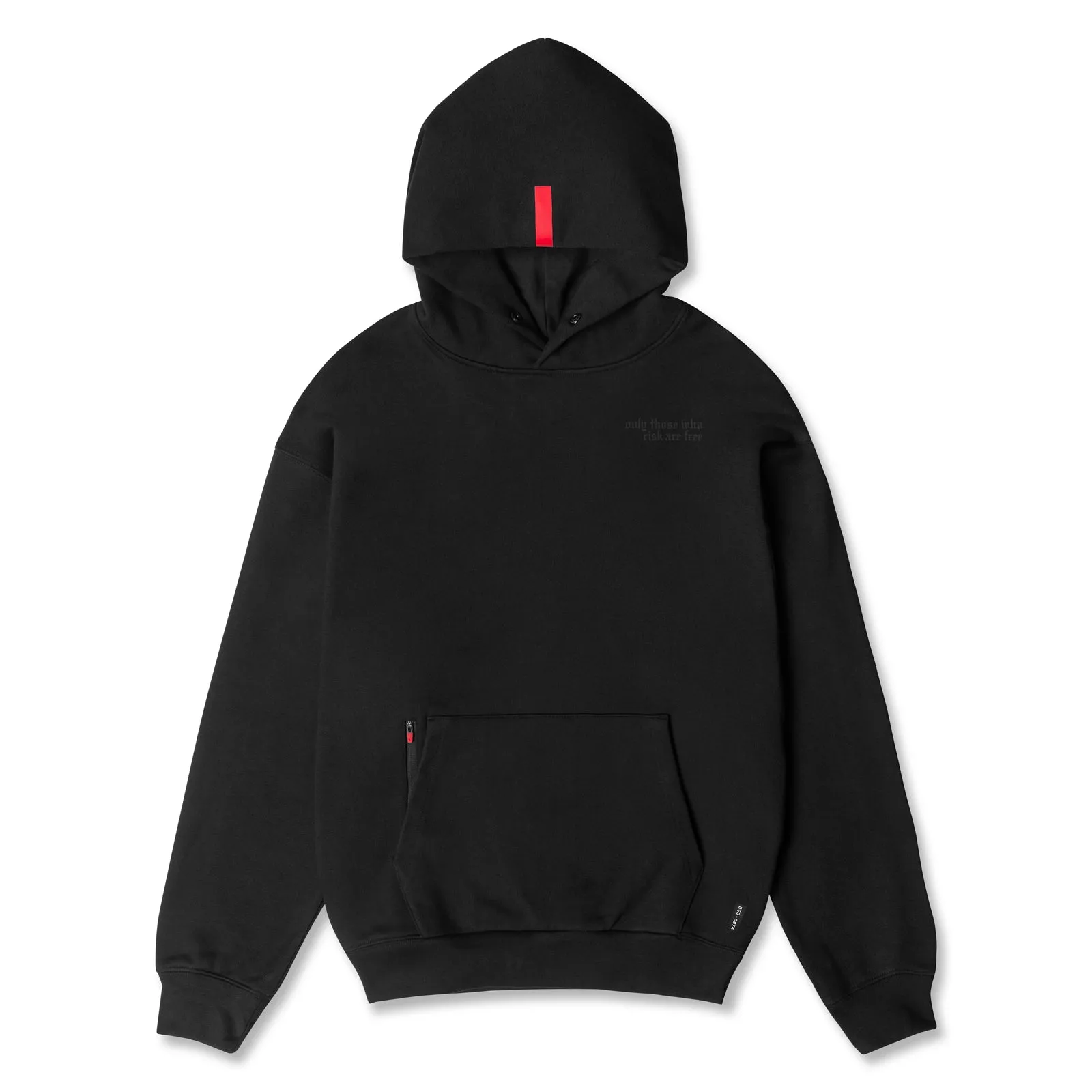 0874. Tech-Terry™ Zip Pocket Hoodie  -  Black/Black "Brush Wings/ASRV"