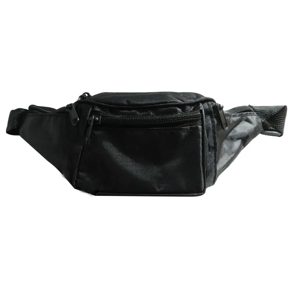 12 Fanny Pack Adjustable Waist Pouch Utility Bag Belt Hip 4 Pocket Travel Sport