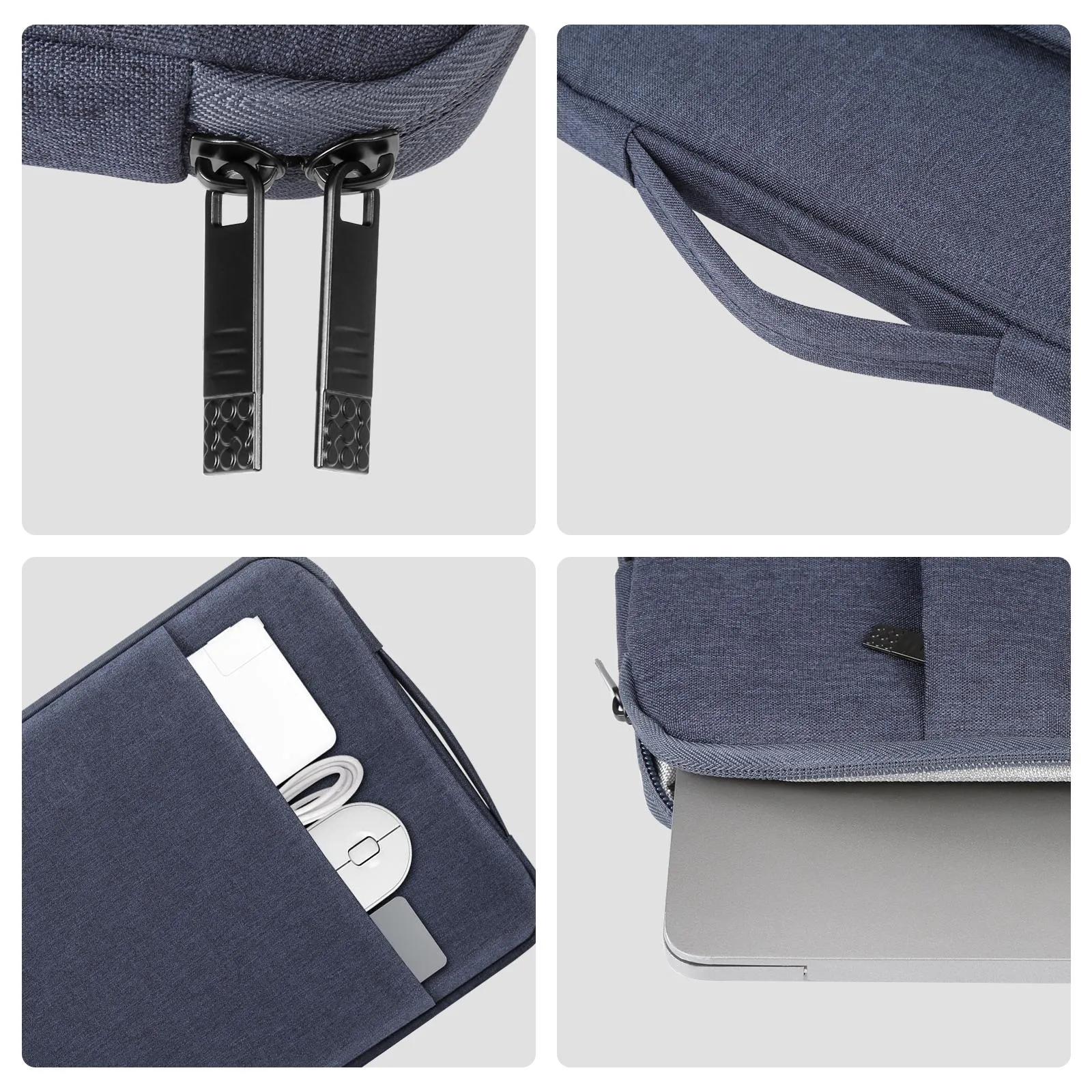 12.5-13.5 Inch Laptop Sleeve Briefcase with Zipper and Handle