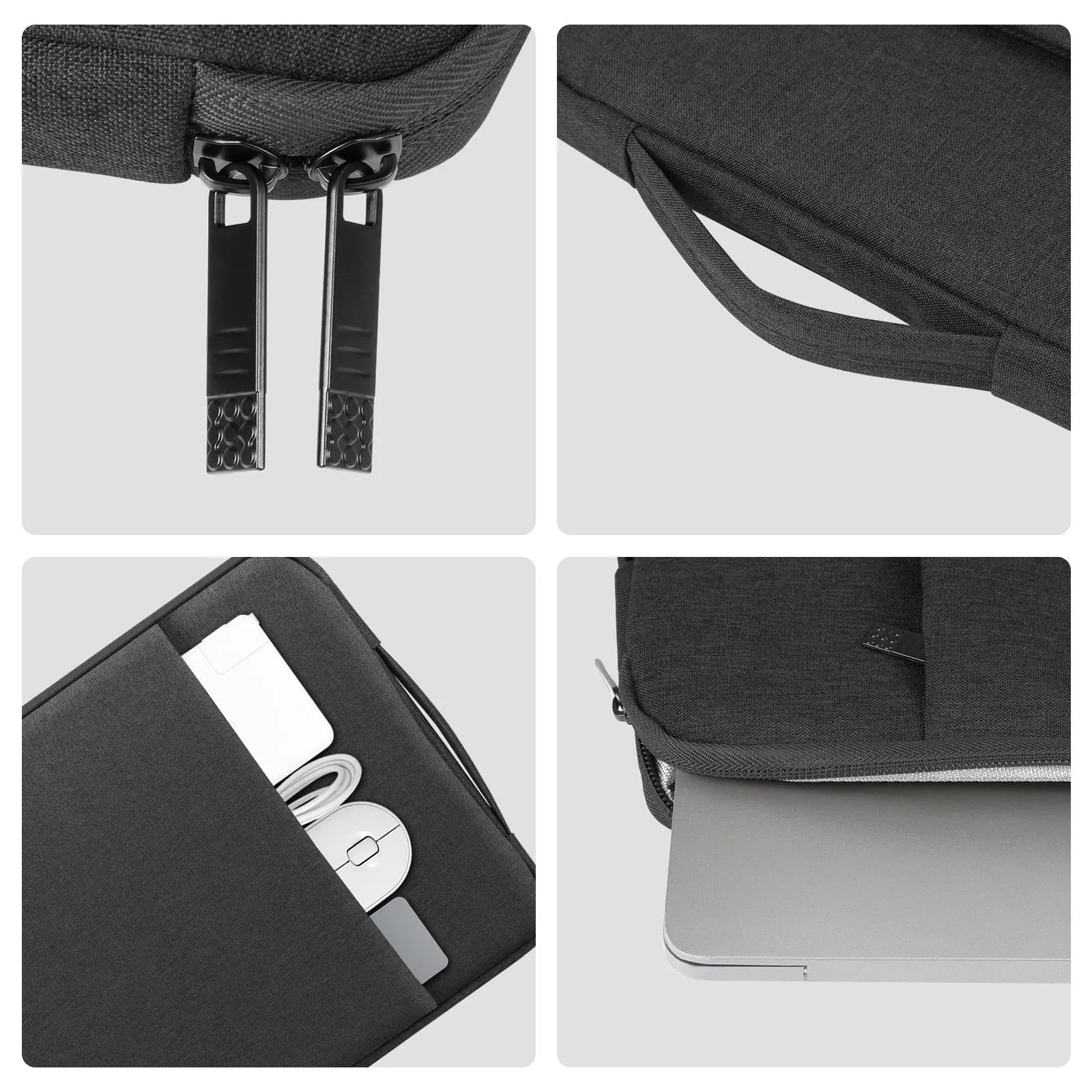 12.5-13.5 Inch Laptop Sleeve Briefcase with Zipper and Handle