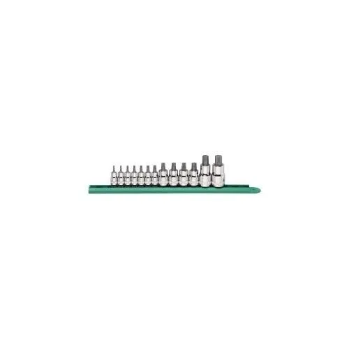 13-Pc 1/4", 3/8", 1/2" Drive Stubby Torx  Bit Set