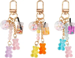 3pcs Bear Keychain, Resin Cute Key Ring Accessories Kawaii Keychain Pendant Keyring Jewelry Candy Color Macarons Bear Gummy Key Chain for Women Girls Christmas Car Decor 3pcs Bear Keychain, Resin Cute Key Ring Accessories Kawaii Keychain Pendant Keyring Jewelry Candy Color Macarons Bear Gummy Key Chain for Women Girls Christmas Car Decor