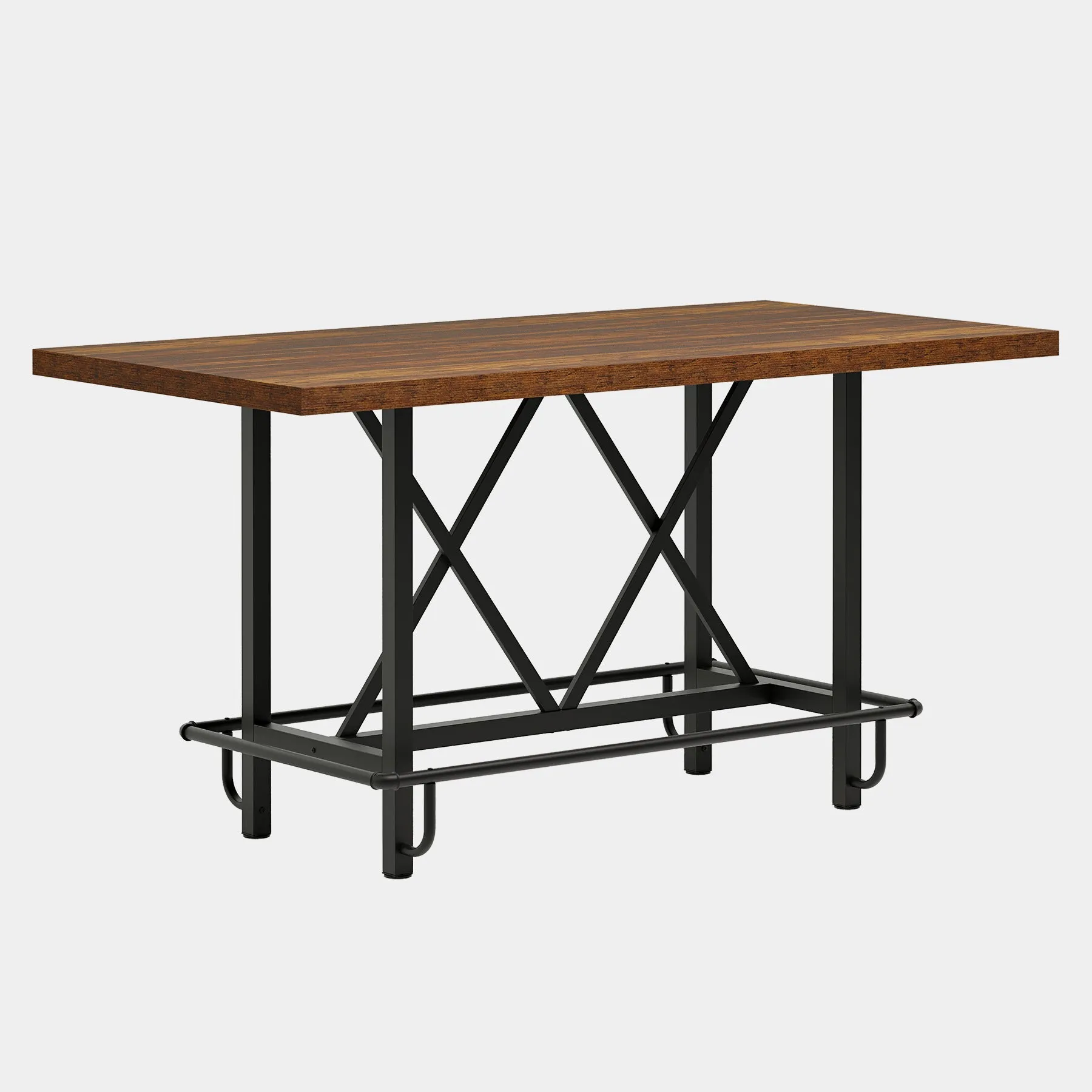 62.99" Bar Table, Farmhouse Pub Bar Counter Height Table(without Footrest)