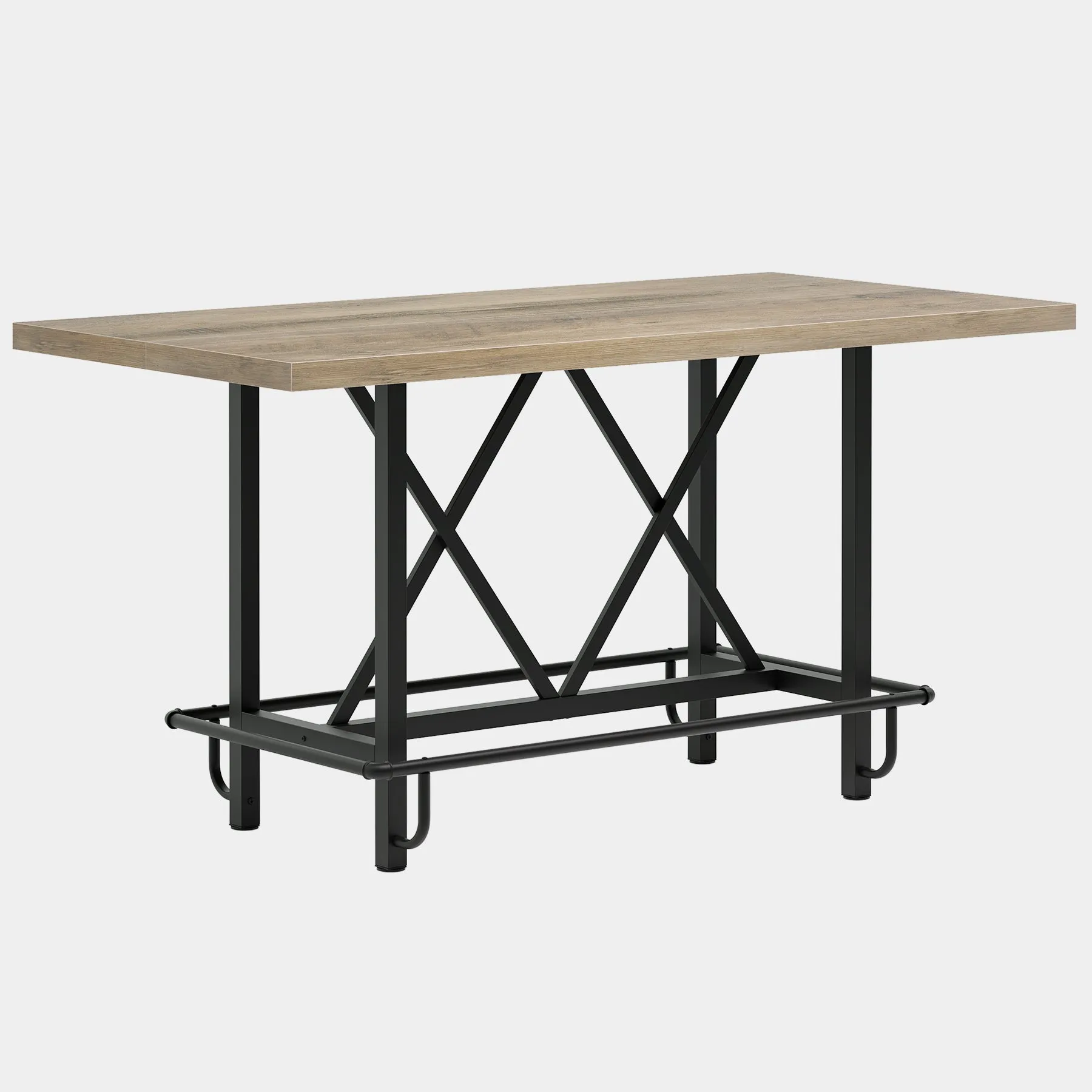 62.99" Bar Table, Farmhouse Pub Bar Counter Height Table(without Footrest)