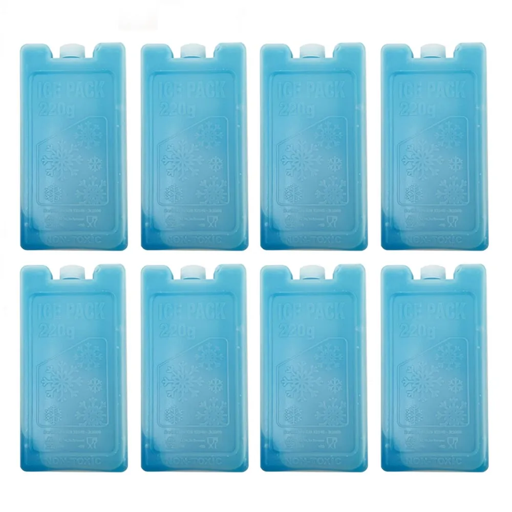 8 Cold Ice Packs Reusable Lunch Boxes Bag Coolers Food Freezer Pain Relief Small