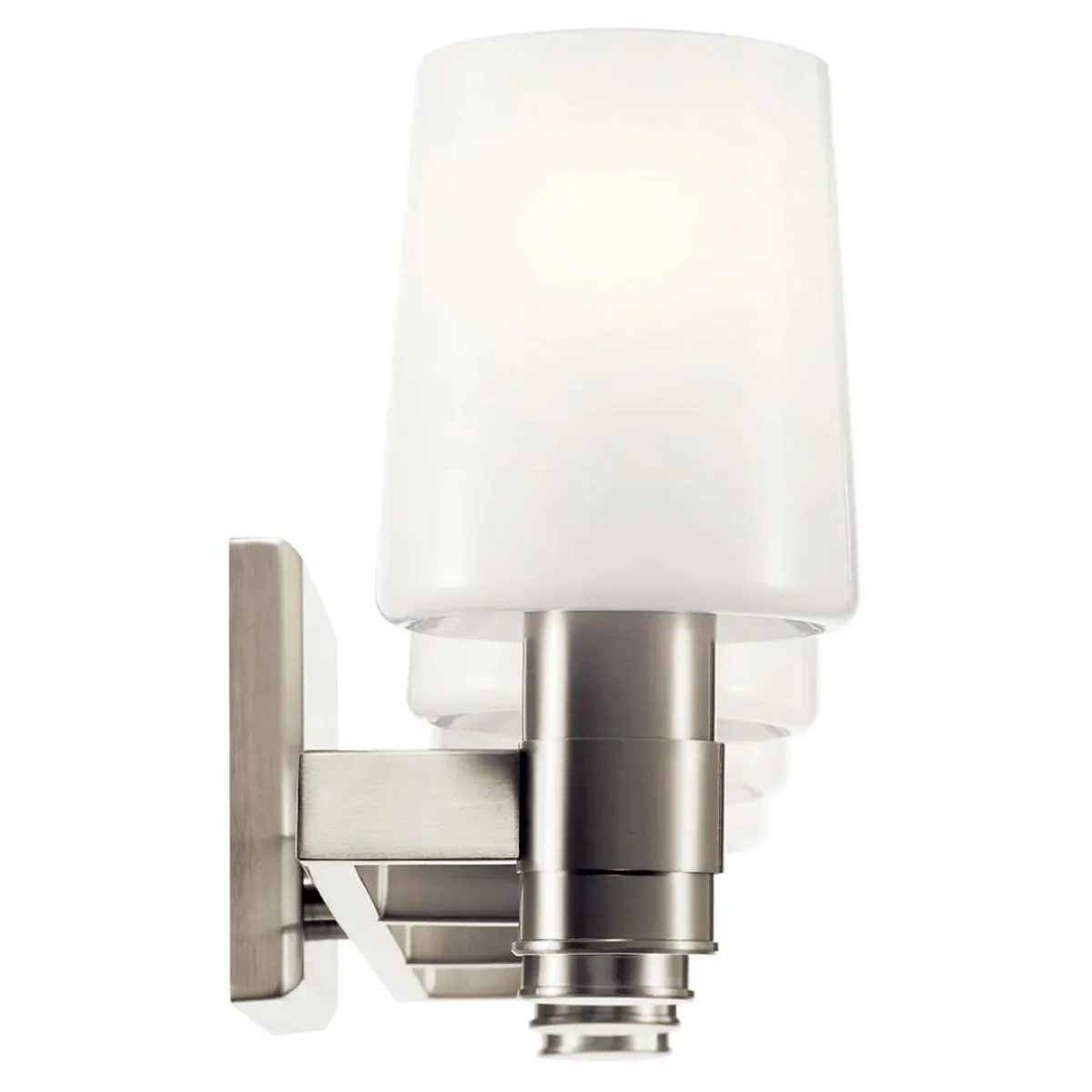 Adani 30 In 4-Lights Bathroom Vanity Light With Opal Glass, Brushed Finish