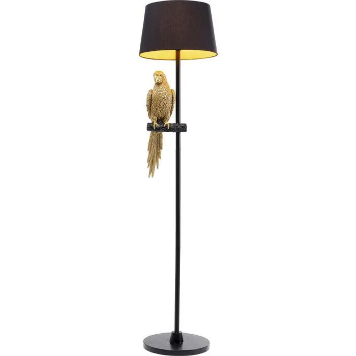 Animal Parrot Gold Floor Lamp