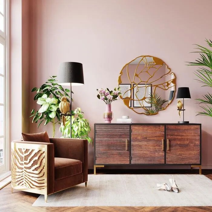 Animal Parrot Gold Floor Lamp