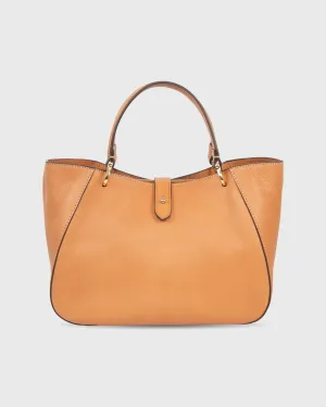 Annalisa Satchel Bag in Tan Leather Annalisa Satchel Bag in Tan Leather
