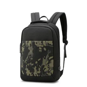 Anti Theft WaterProof Smart Camouflage BackPack with USB Port-Black Anti Theft WaterProof Smart Camouflage BackPack with USB Port-Black