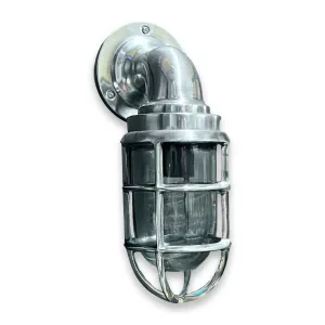 Beachamwell ~ Bulkhead Outdoor & Bathroom Sconce Wall Light Polished Silver | 10.5 Inch Beachamwell ~ Bulkhead Outdoor & Bathroom Sconce Wall Light Polished Silver | 10.5 Inch