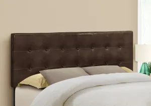 Bed - Queen Size / Brown Leather-Look Headboard Only Bed - Queen Size / Brown Leather-Look Headboard Only