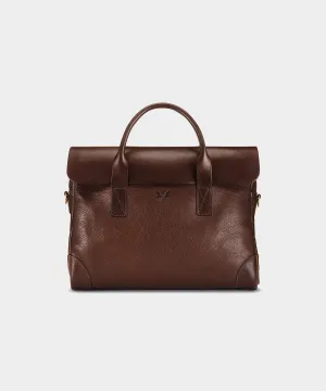 Bennett Winch Leather Brief in Brown Bennett Winch Leather Brief in Brown