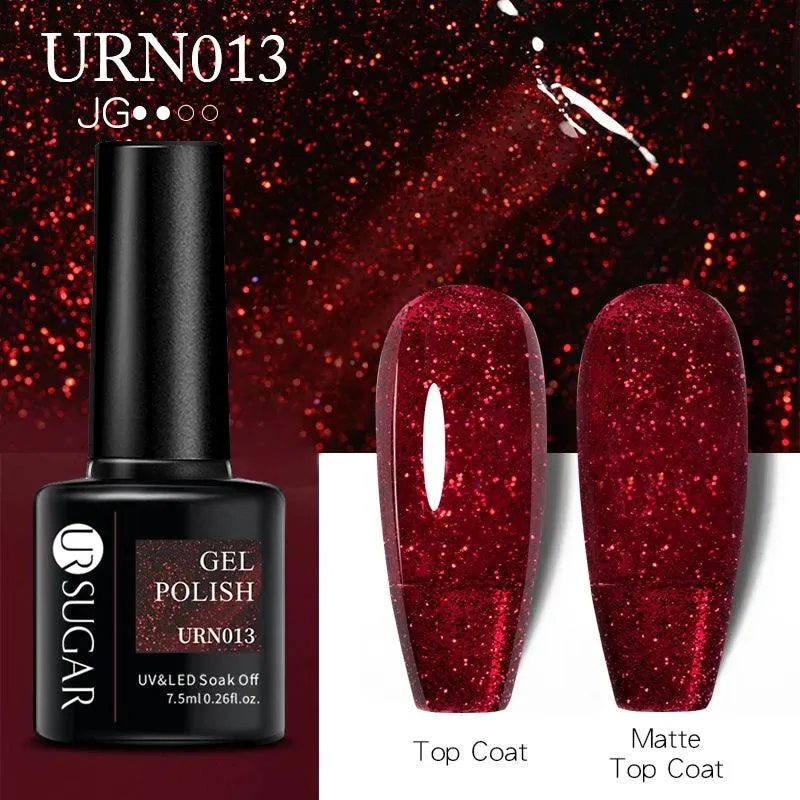 Black Red Glitter UV Gel Nail Polish: Dazzle with Professional Quality