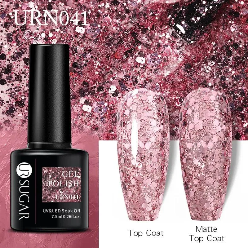 Black Red Glitter UV Gel Nail Polish: Dazzle with Professional Quality