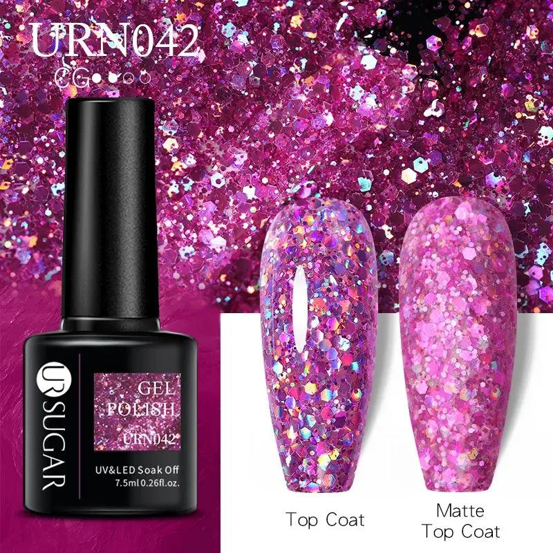 Black Red Glitter UV Gel Nail Polish: Dazzle with Professional Quality