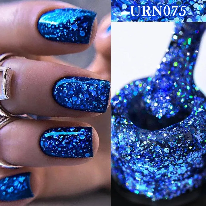 Black Red Glitter UV Gel Nail Polish: Dazzle with Professional Quality