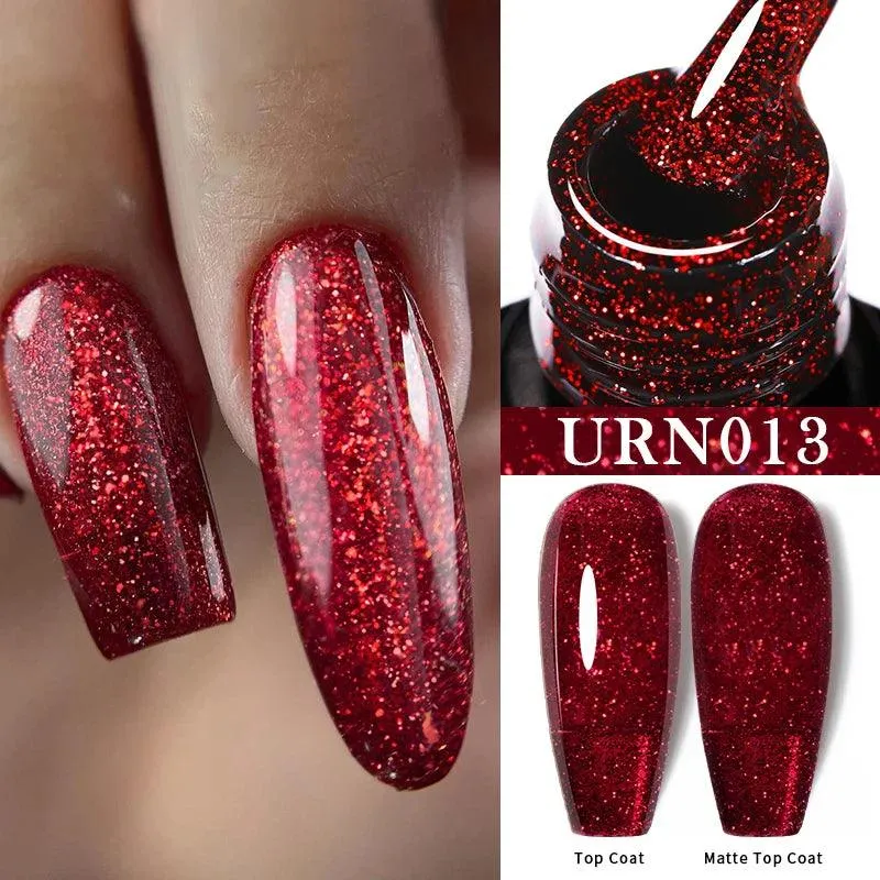 Black Red Glitter UV Gel Nail Polish: Dazzle with Professional Quality