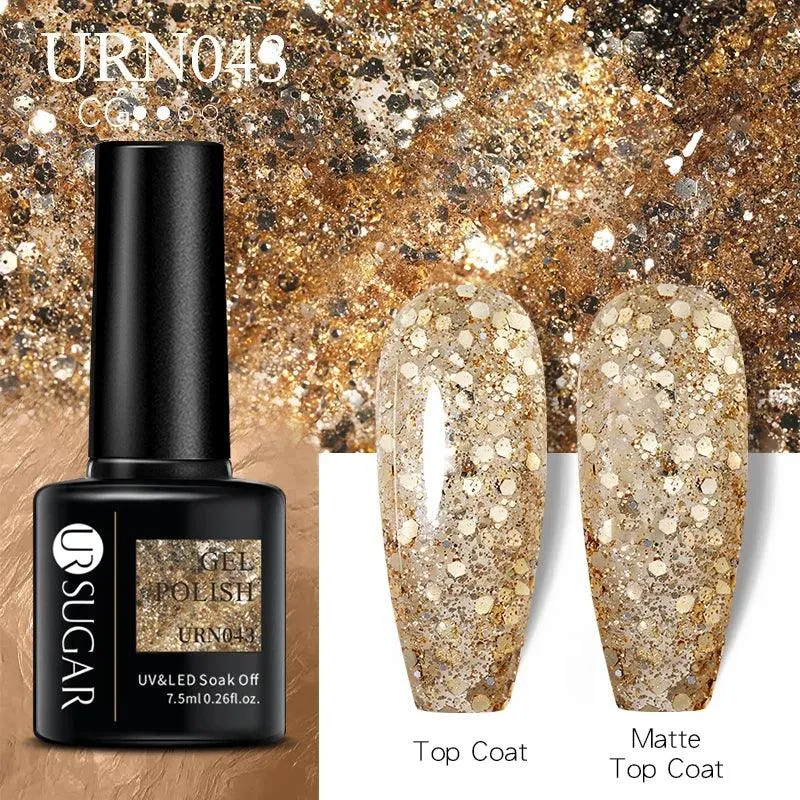 Black Red Glitter UV Gel Nail Polish: Dazzle with Professional Quality