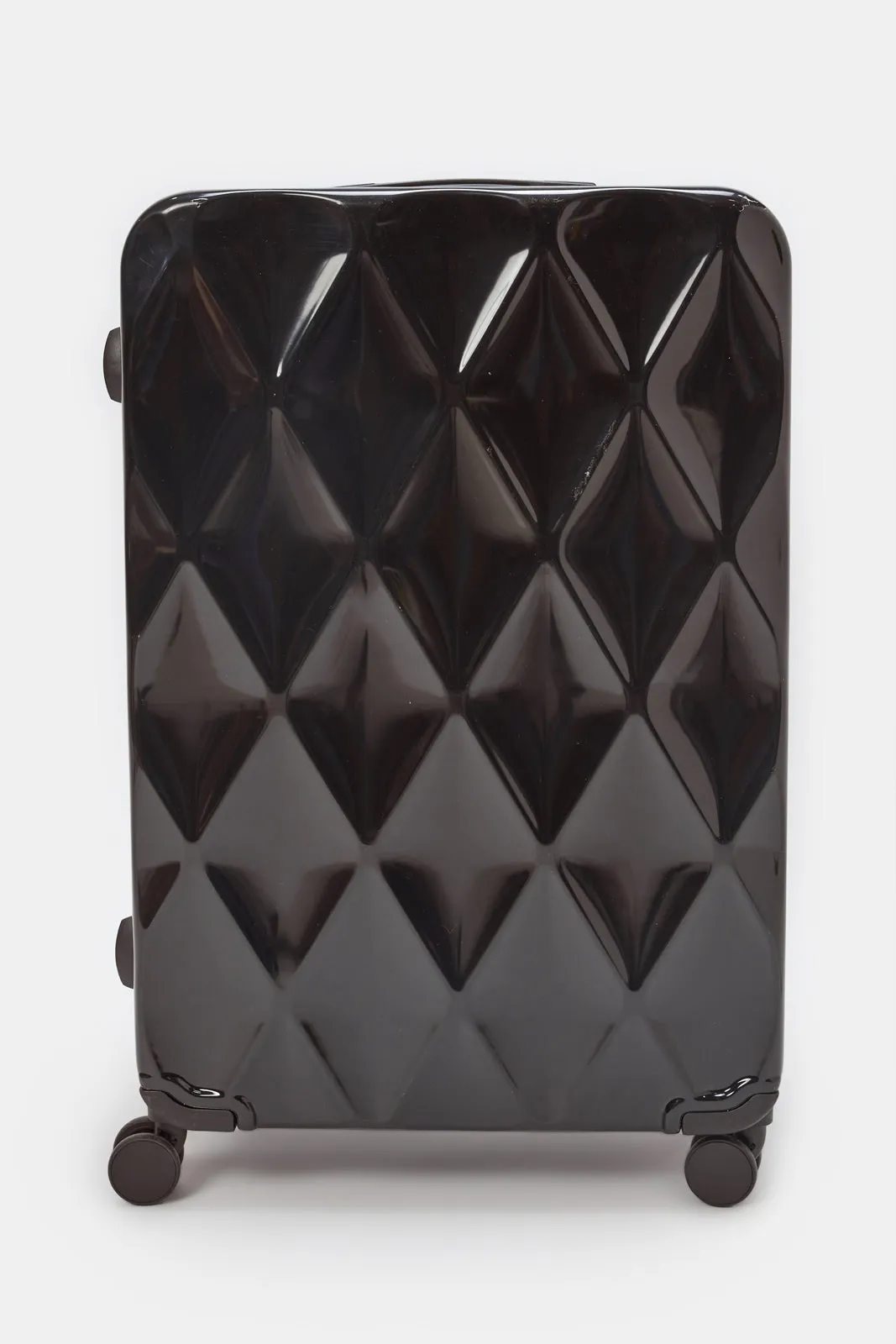 Black Textured Trolley Luggage 28 Inch