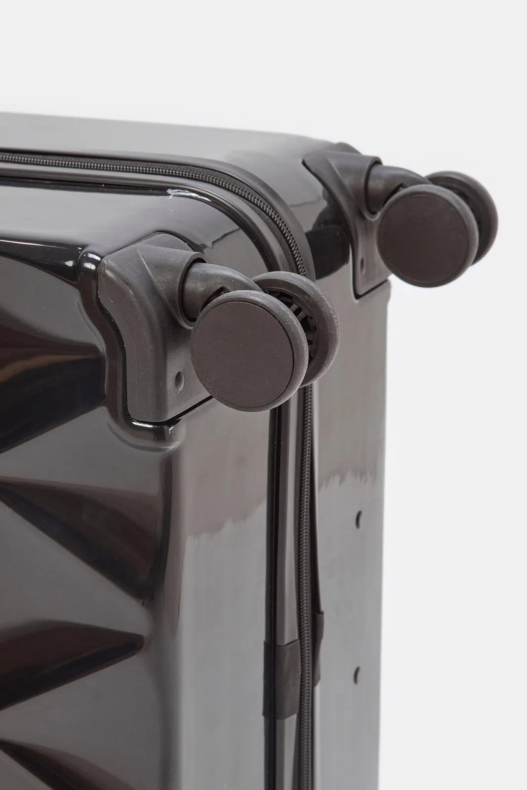 Black Textured Trolley Luggage 28 Inch
