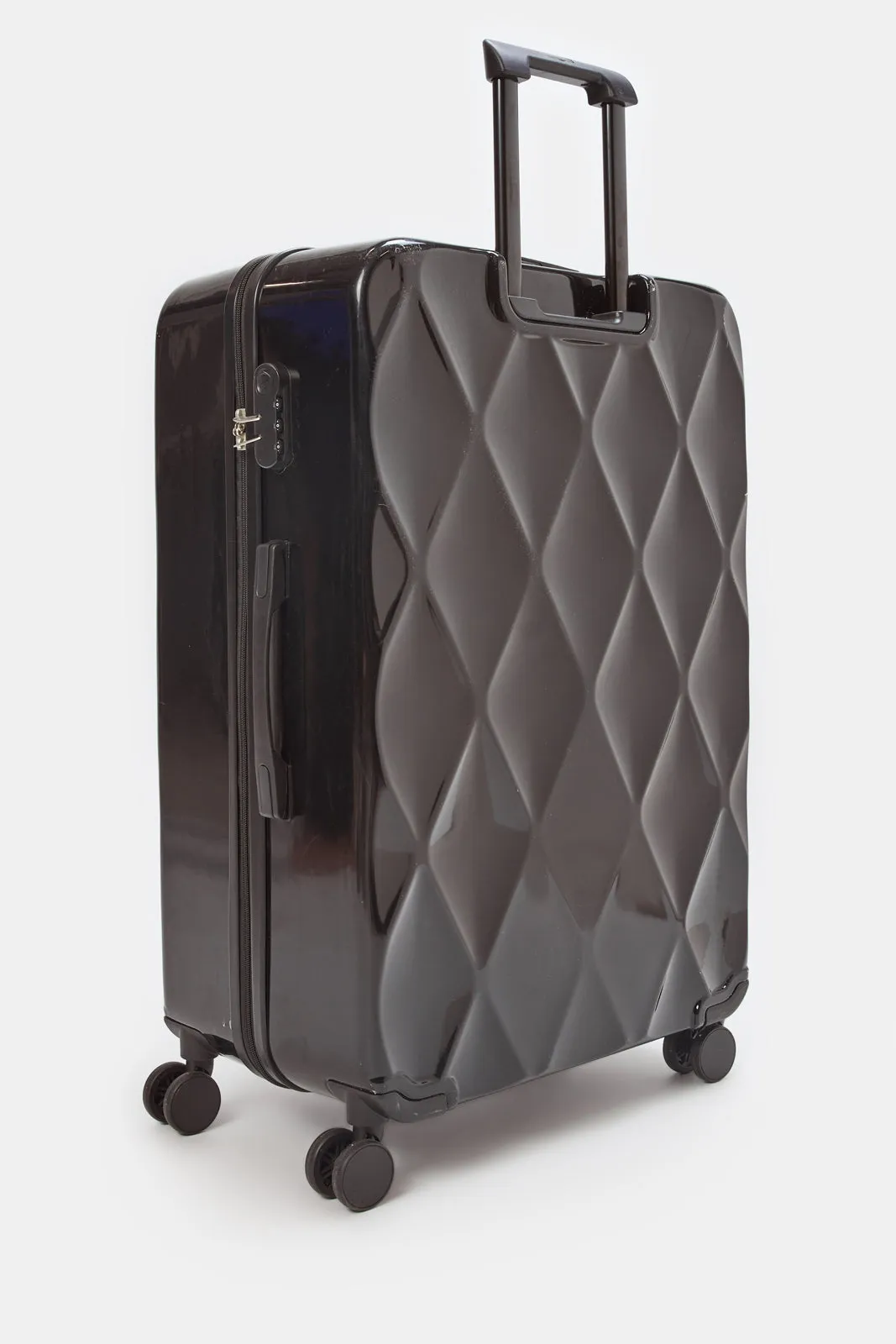 Black Textured Trolley Luggage 28 Inch