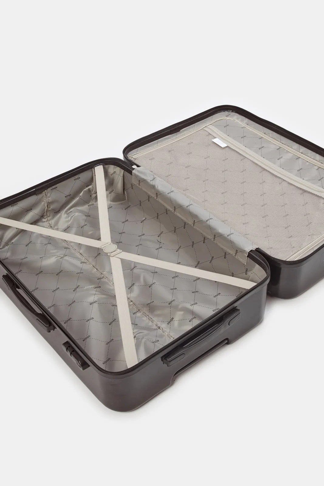 Black Textured Trolley Luggage 28 Inch