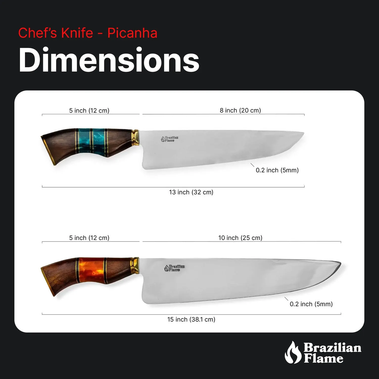 Brazilian Flame Chef's Knife - Picanha
