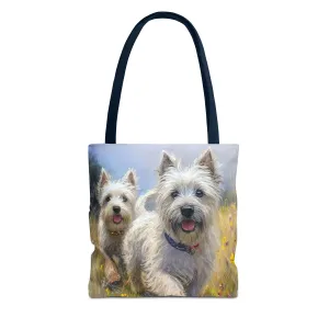 Cairn Terriers  -  Polyester Tote Bags  (AOP) Cairn Terriers  -  Polyester Tote Bags  (AOP)