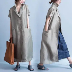 Casual Chic Short Sleeve Windbreaker Coat Casual Chic Short Sleeve Windbreaker Coat