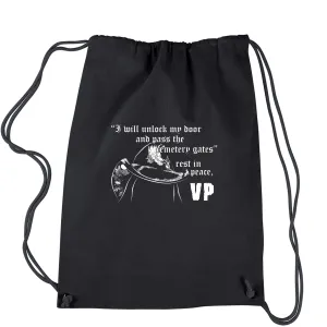 Cemetery Gates Tribute Rip Vinnie Drawstring Backpack Cemetery Gates Tribute Rip Vinnie Drawstring Backpack