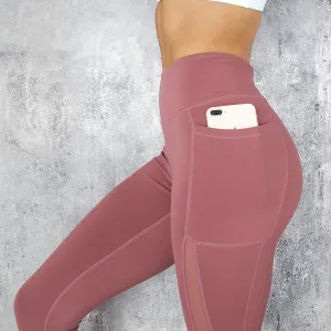 CHRLEISURE High Waist Pocket Leggings - Solid Color Workout Leggings for Women CHRLEISURE High Waist Pocket Leggings - Solid Color Workout Leggings for Women