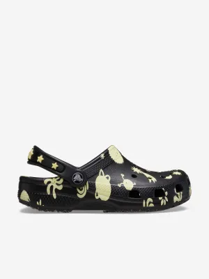 Crocs Kids Classic Glow Space Clog in Black Crocs Kids Classic Glow Space Clog in Black