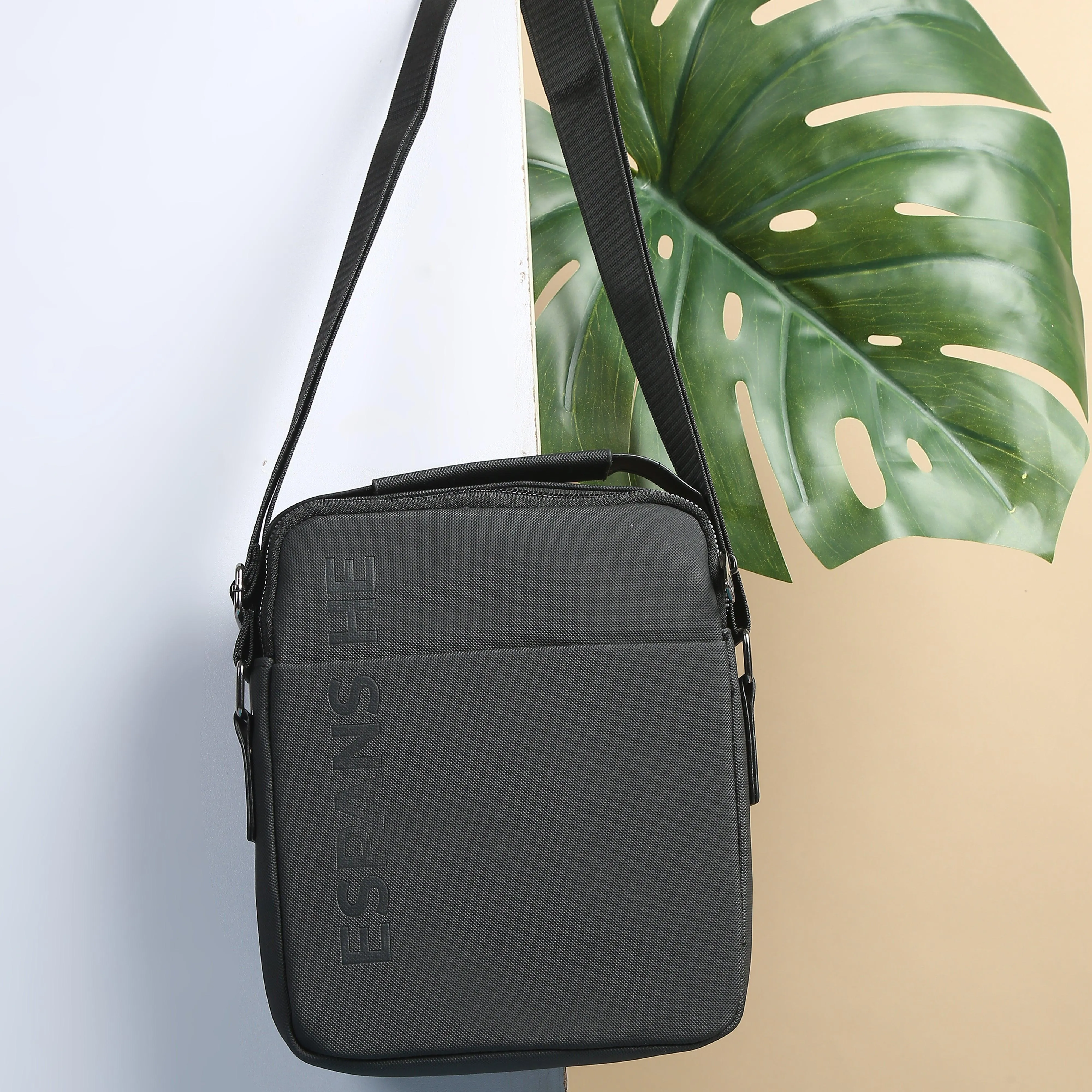 Cross Body Messenger Bag - Black