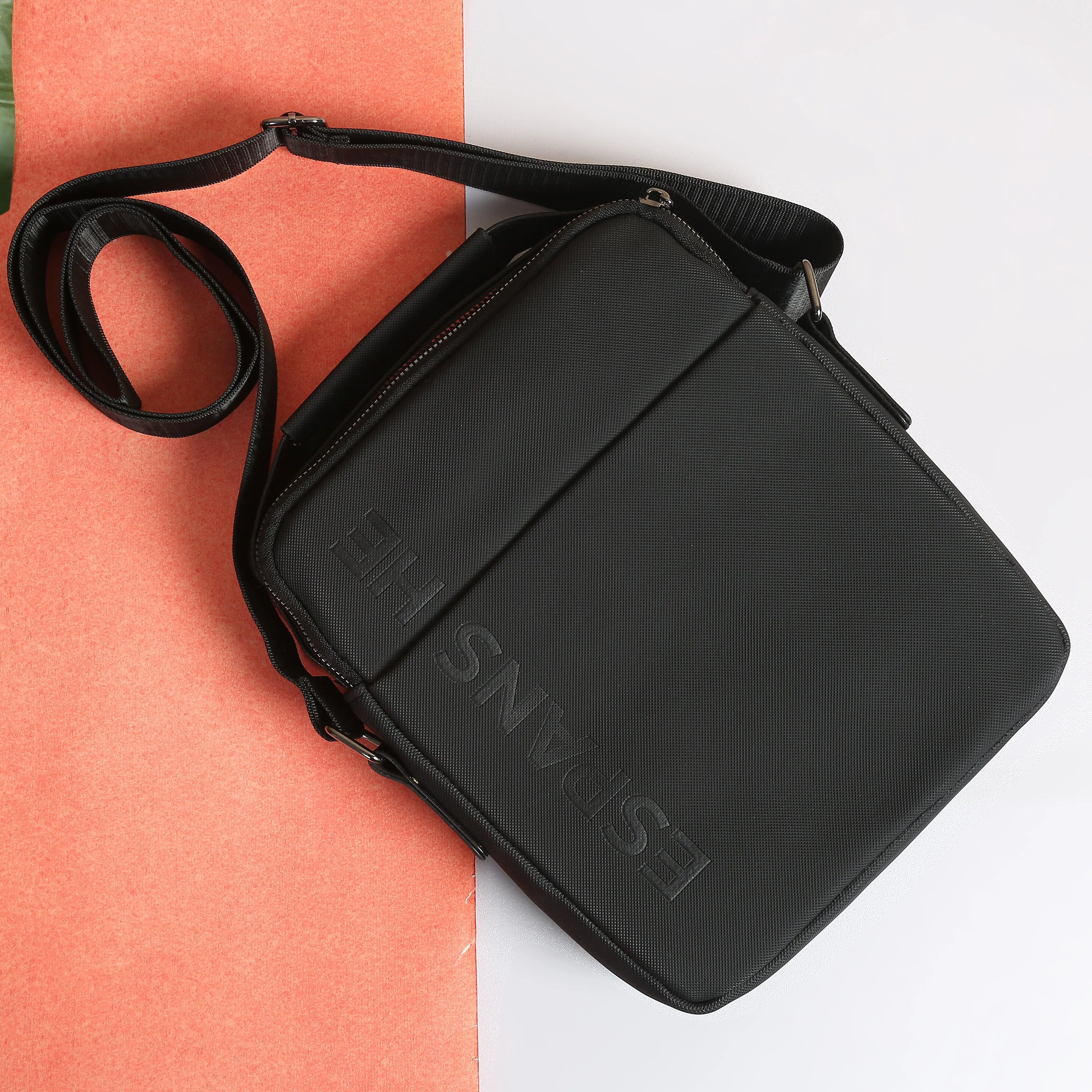 Cross Body Messenger Bag - Black