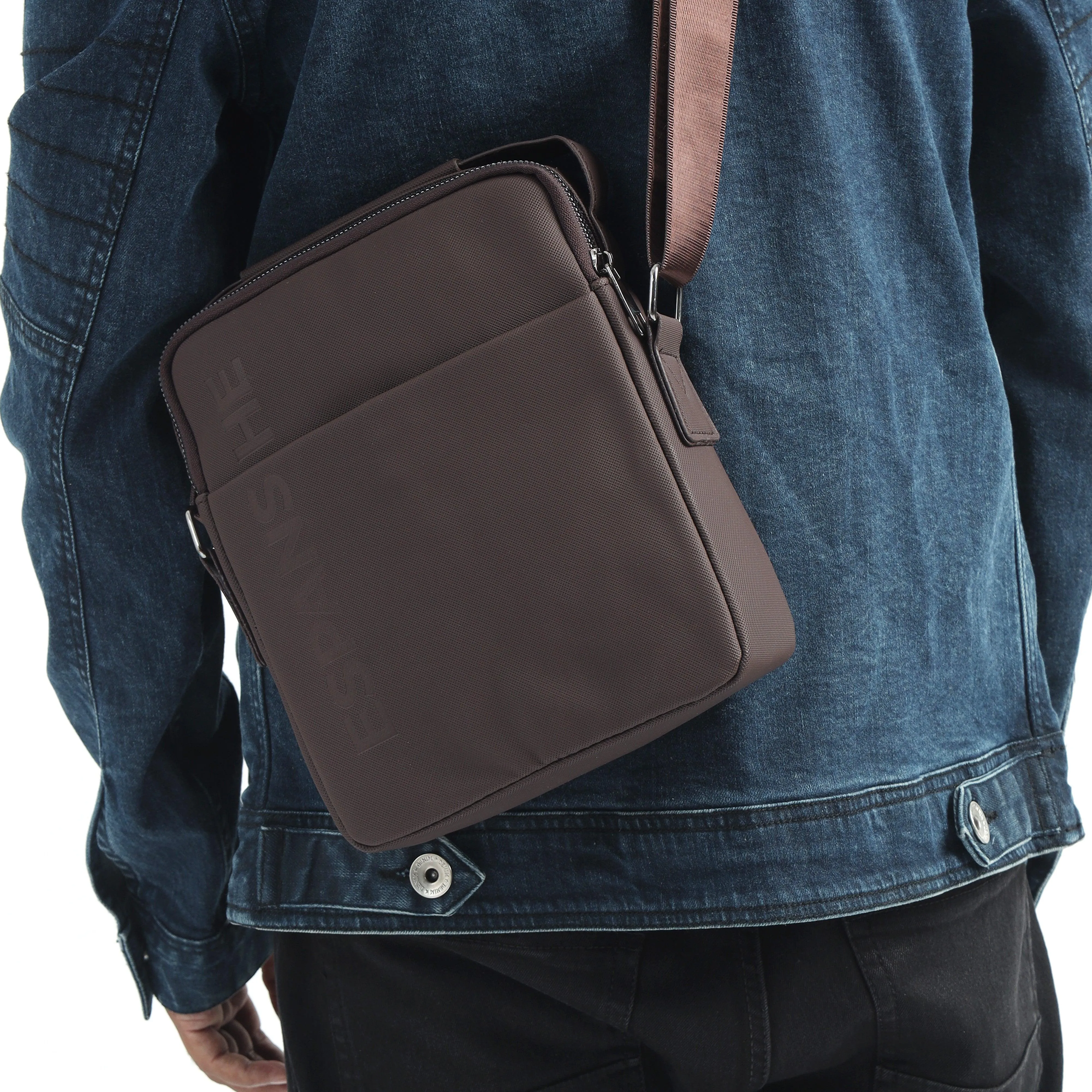 Cross Body Messenger Bag - Brown
