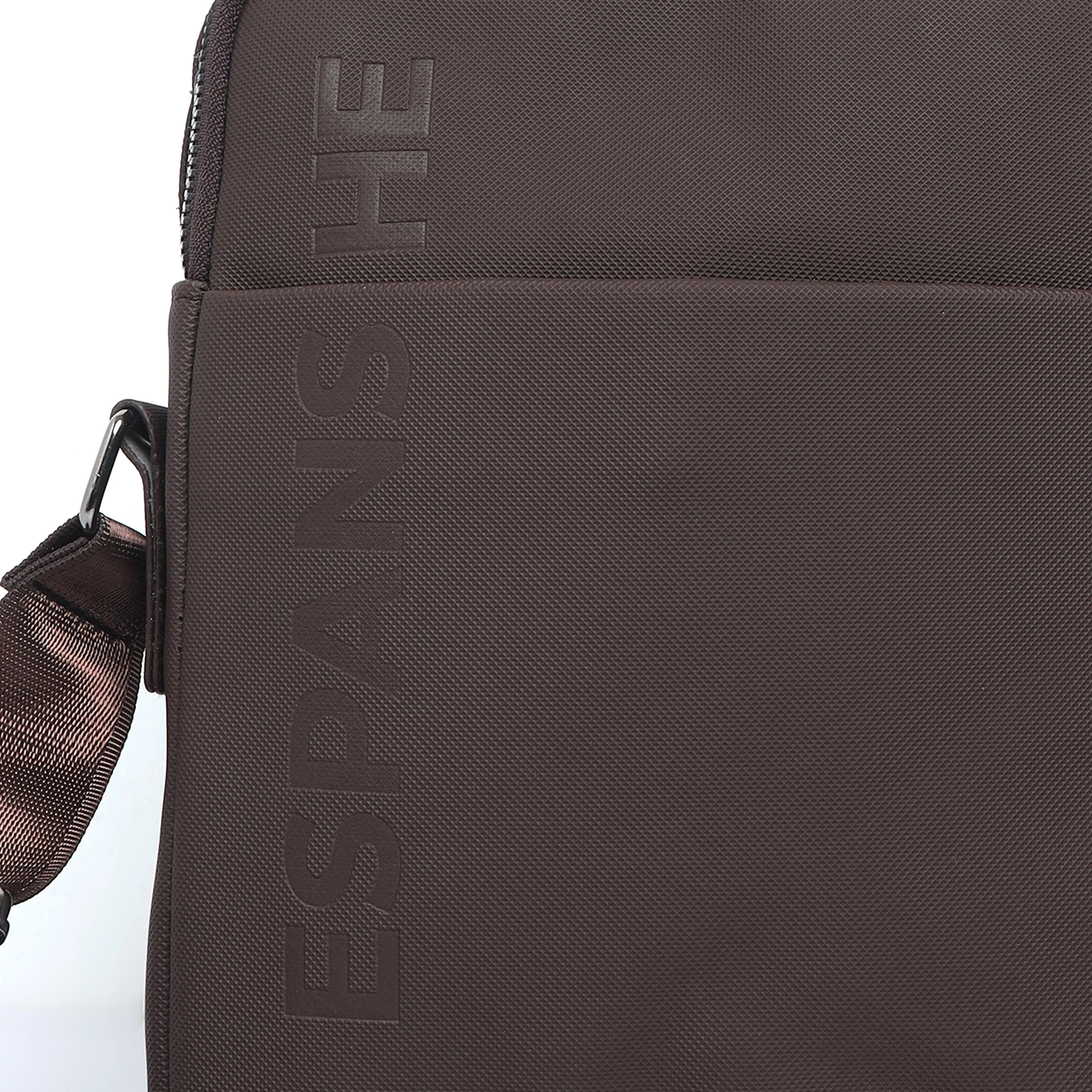Cross Body Messenger Bag - Brown