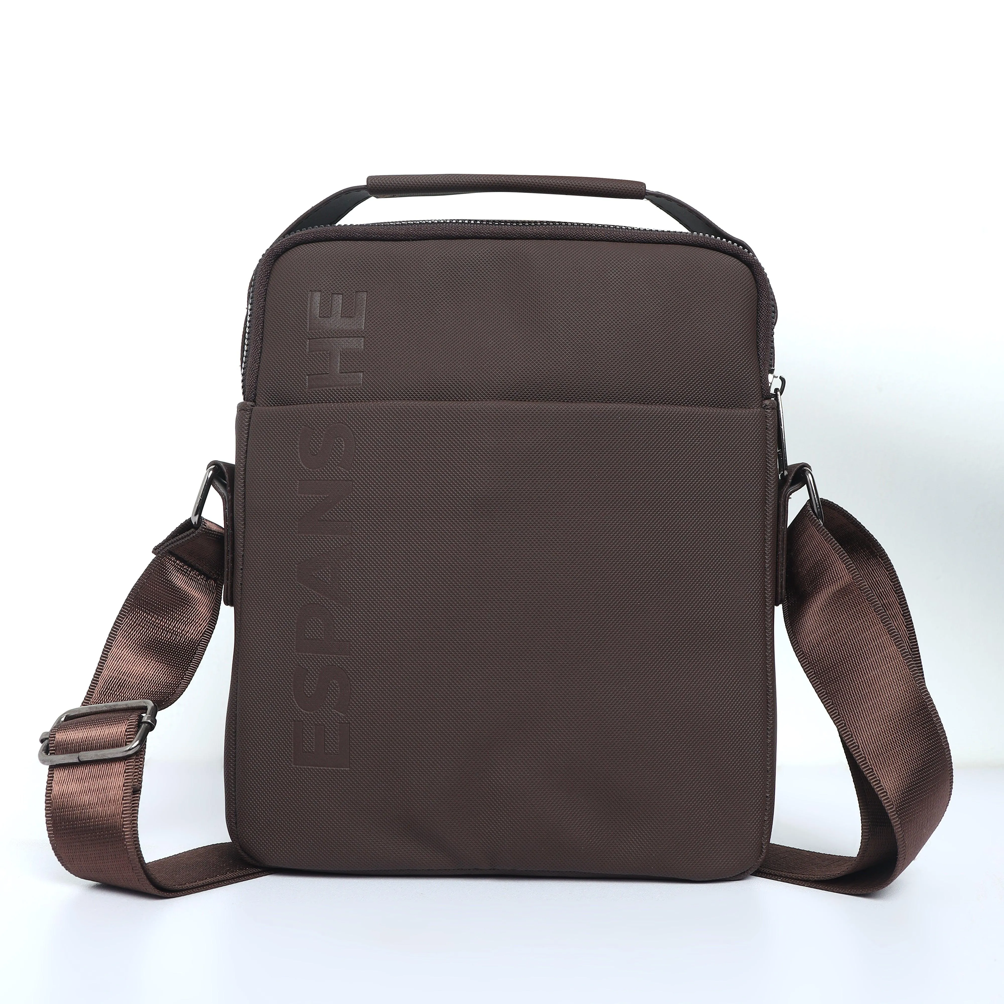 Cross Body Messenger Bag - Brown