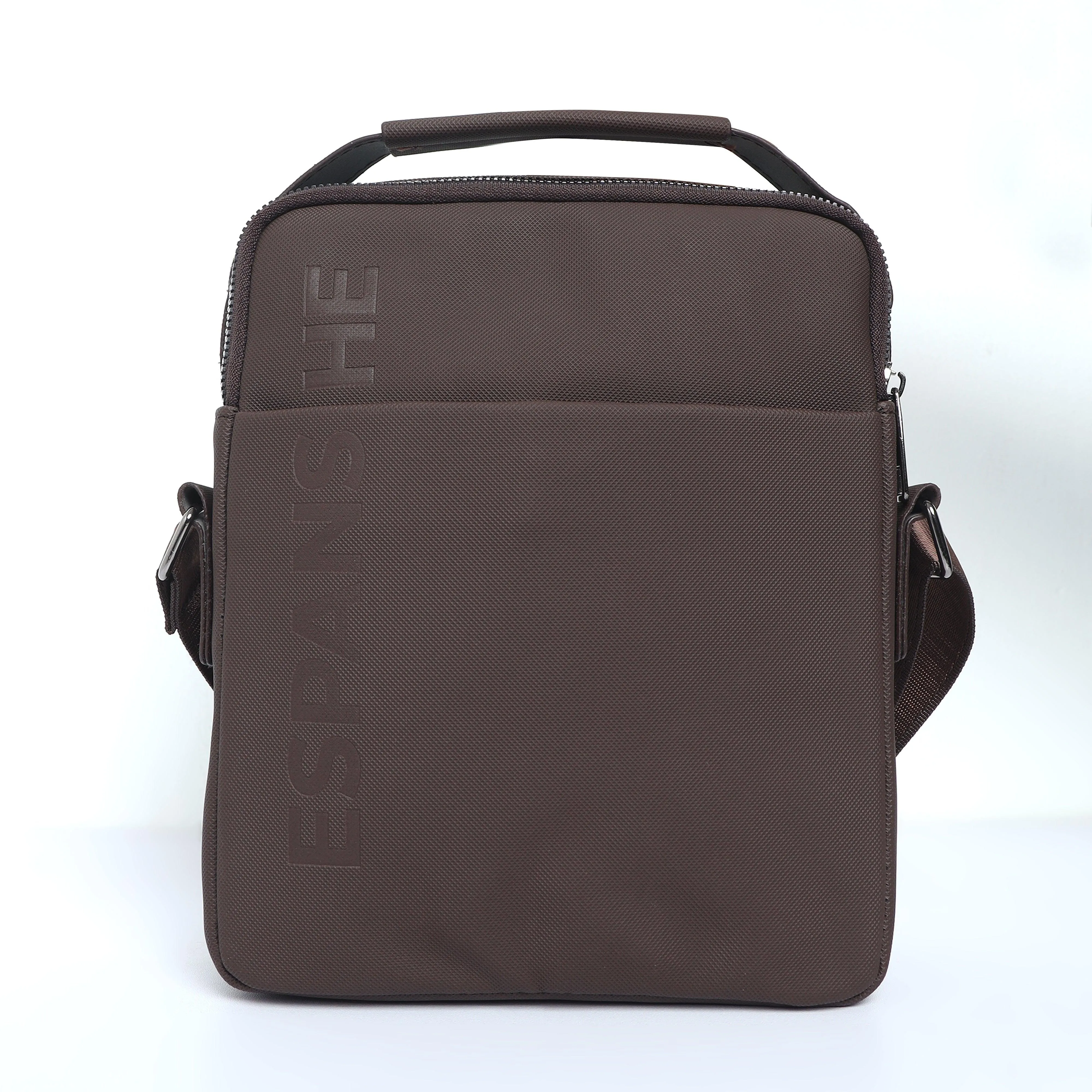Cross Body Messenger Bag - Brown