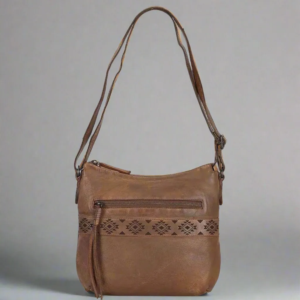 Crossbody Bag with Aztec Design