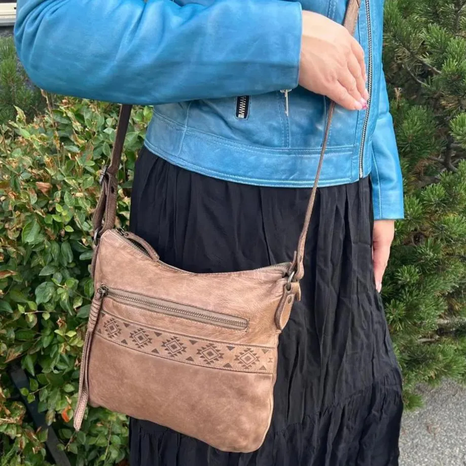 Crossbody Bag with Aztec Design