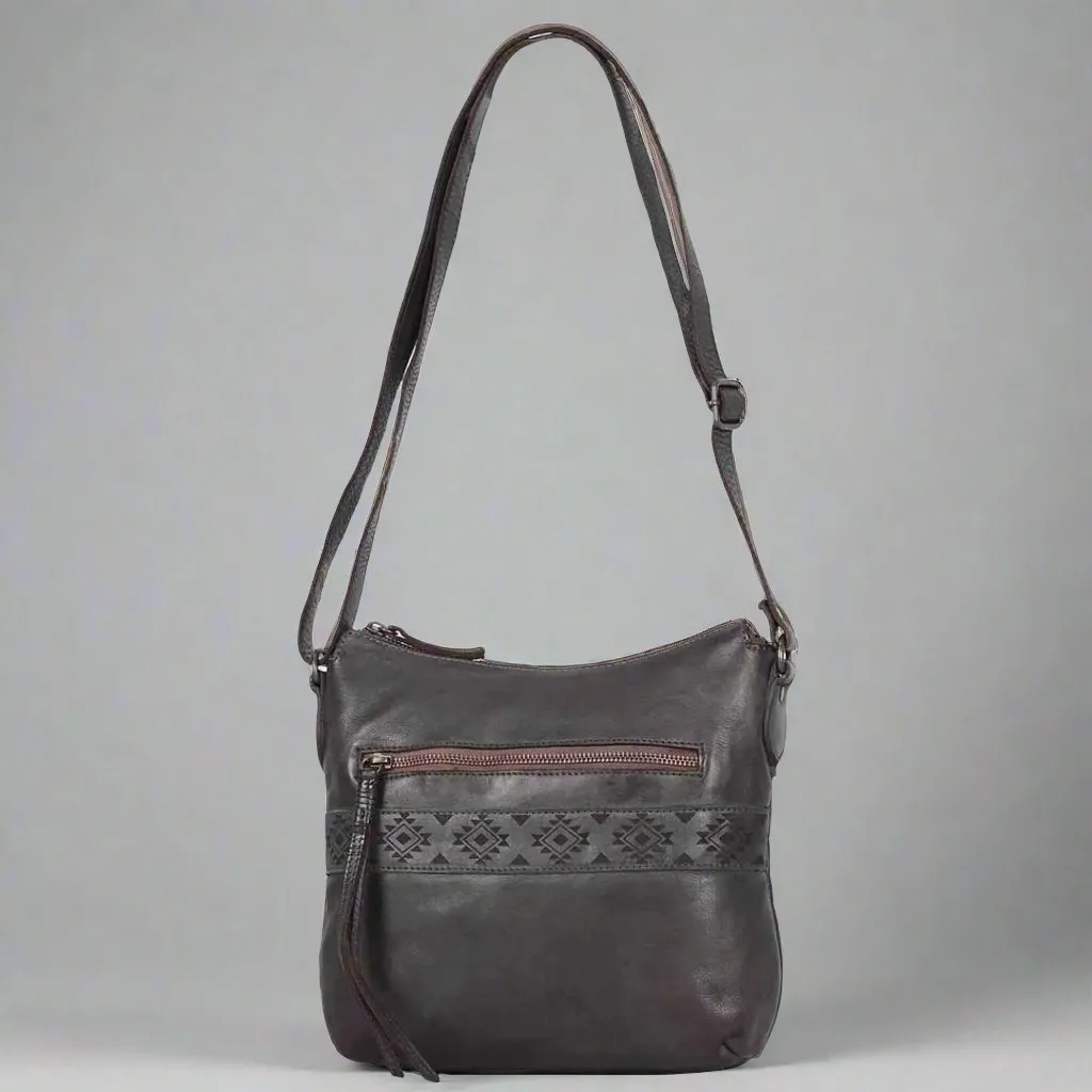 Crossbody Bag with Aztec Design