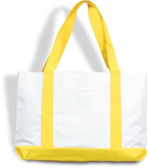 cruiser tote bag - white/yellow Case of 48 cruiser tote bag - white/yellow Case of 48