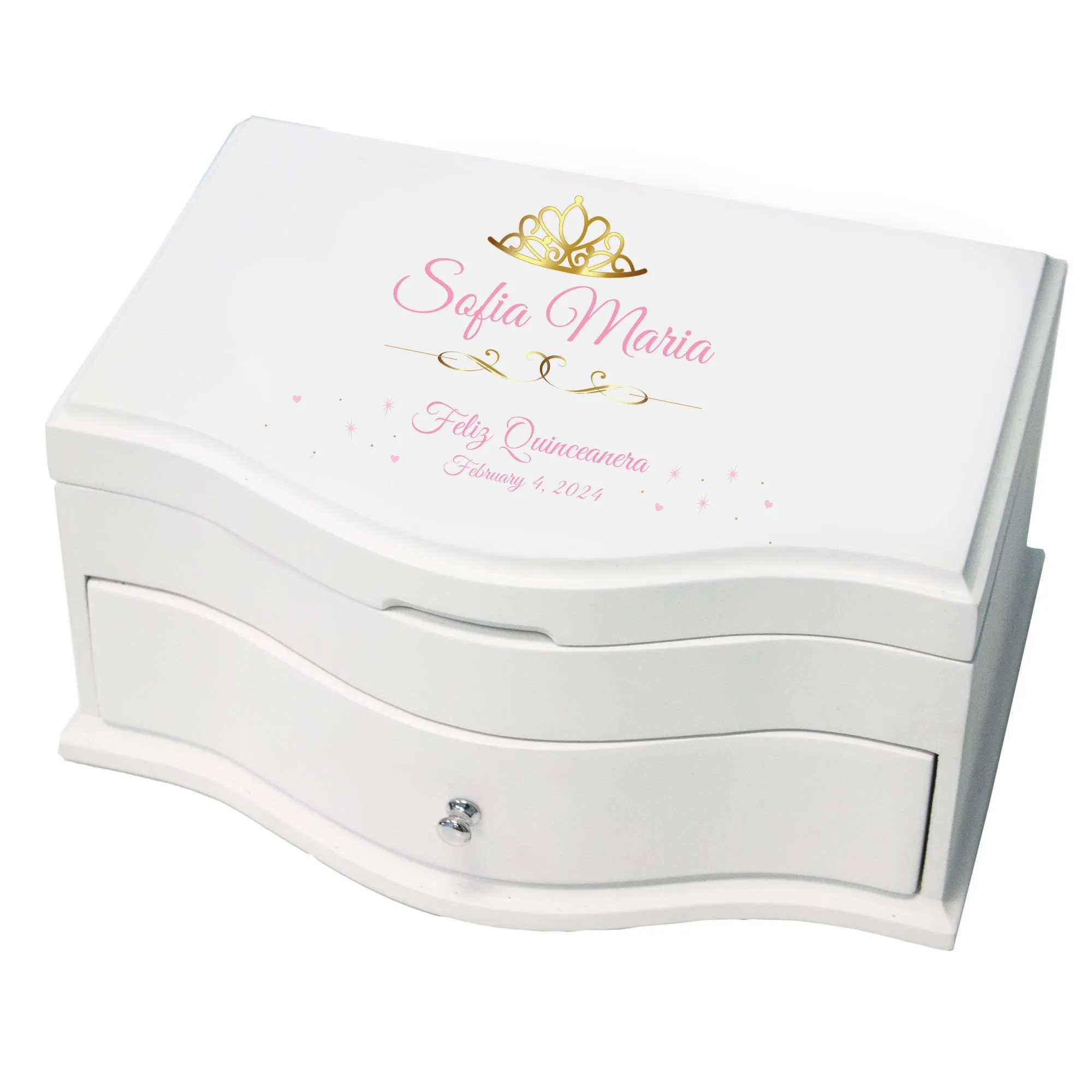 Custom Quinceanera Jewelry Box for 15 year old Girl