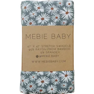 Dark Green Daisy Bamboo Stretch Swaddle Dark Green Daisy Bamboo Stretch Swaddle