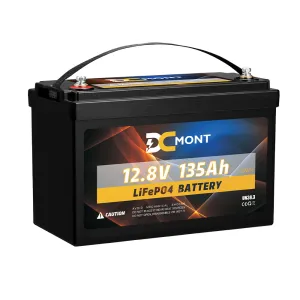 DC MONT 12V 135Ah Lithium Battery LiFePO4 Phosphate Deep Cycle Rechargeable DC MONT 12V 135Ah Lithium Battery LiFePO4 Phosphate Deep Cycle Rechargeable