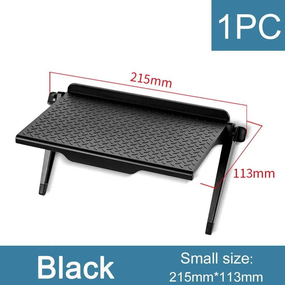 Desktop Media Storage Rack: Adjustable Tilt Tech Stand for Workspace Organization
