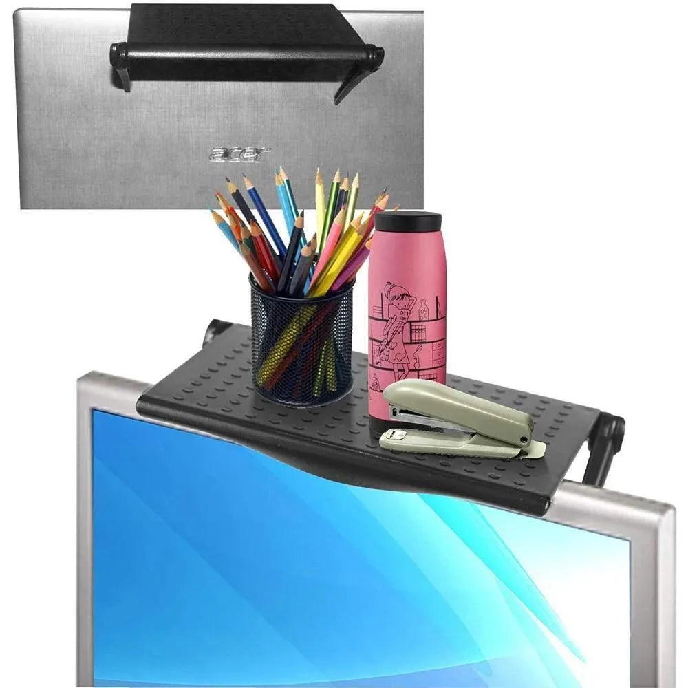 Desktop Media Storage Rack: Adjustable Tilt Tech Stand for Workspace Organization